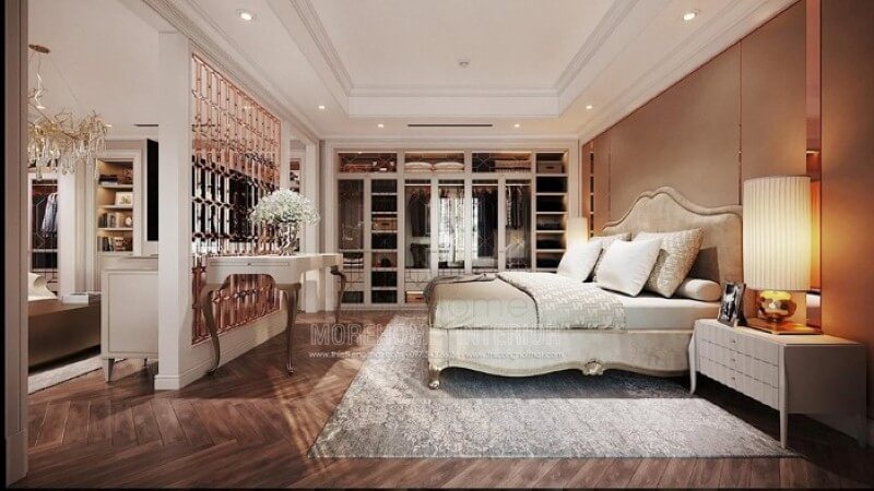 Thiết kế nội thất phòng ngủ master phong cách đương đại đẹp, sang trọng cho biệt thự, nhà phố, chung cư cao cấp. Thiết kế phòng ngủ biệt thự